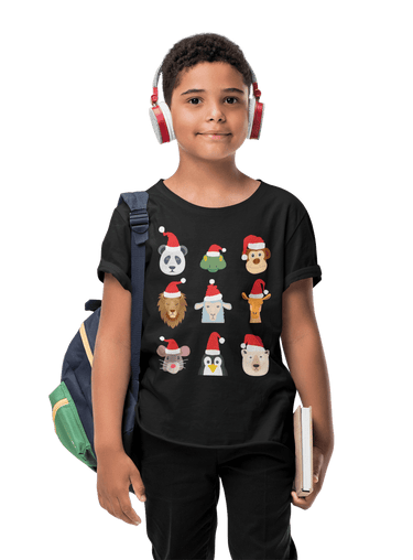 Animals Christmas Childrens T-Shirt 8Ball